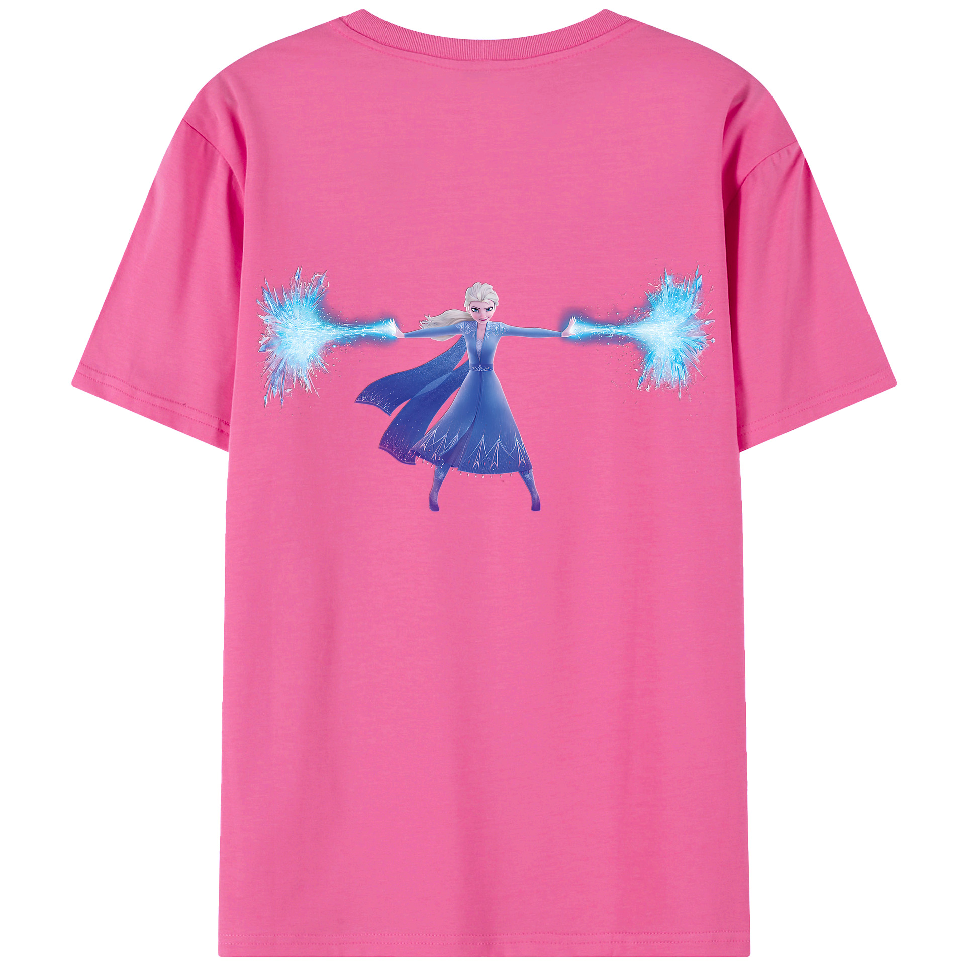 （画像用） アナと雪の女王 アンナ エルサ Frozen Anna Elsa レディース半袖Tシャツ(バックプリント)